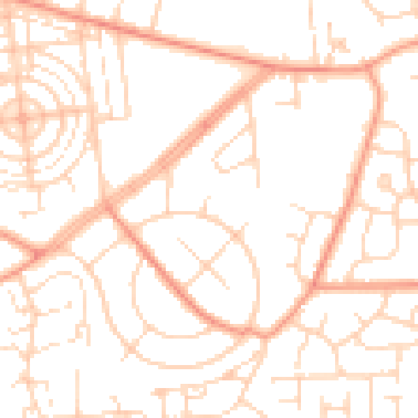 Daytime road noise heatmap for DN11 0JL