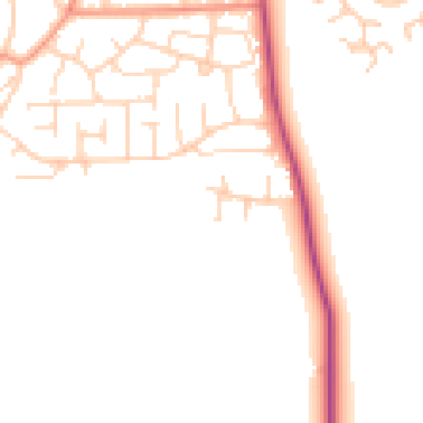 Daytime road noise heatmap for DN11 0LG