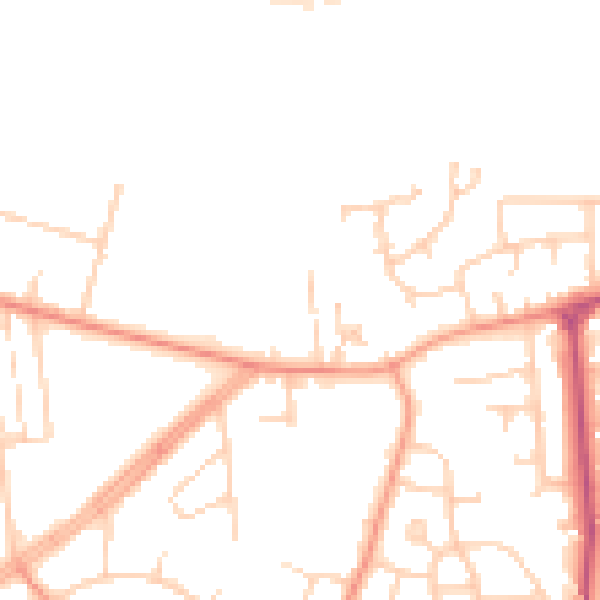 Daytime road noise heatmap for DN11 0NF
