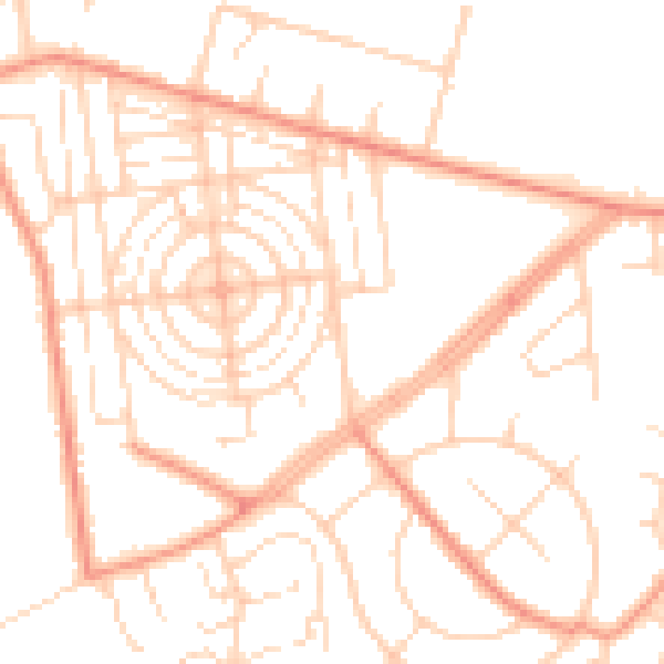 Daytime road noise heatmap for DN11 0SW