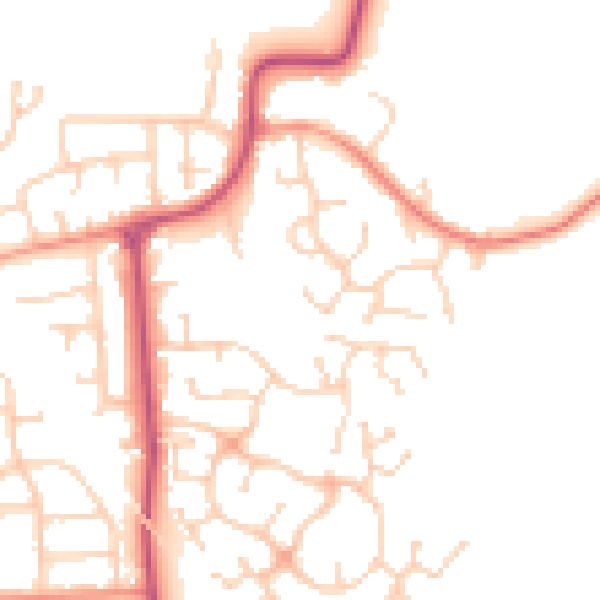 Daytime road noise heatmap for DN11 0UL