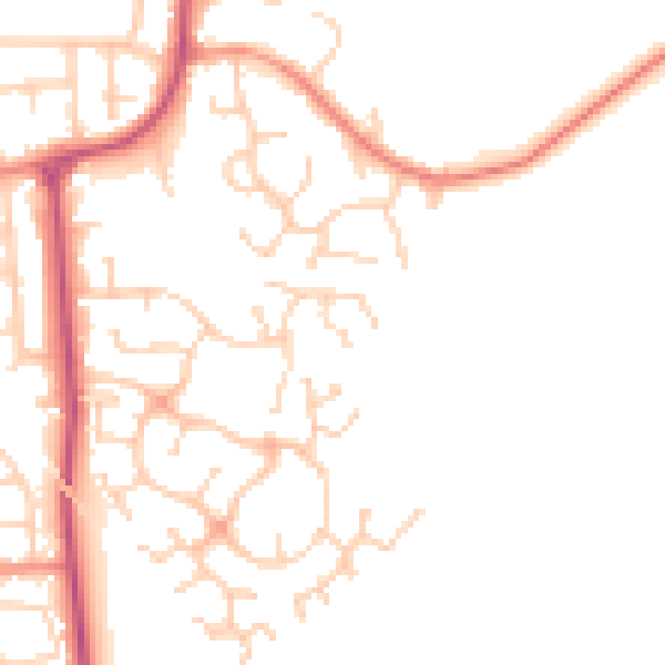 Daytime road noise heatmap for DN11 0XH