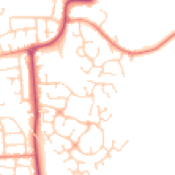 Daytime road noise heatmap for DN11 0XL