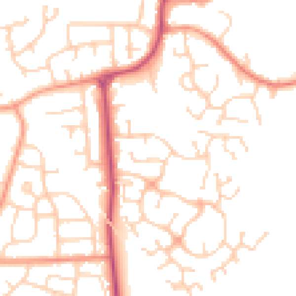 Daytime road noise heatmap for DN11 0XQ