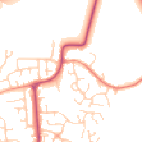Daytime road noise heatmap for DN11 0XU