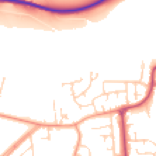Daytime road noise heatmap for DN11 0YB