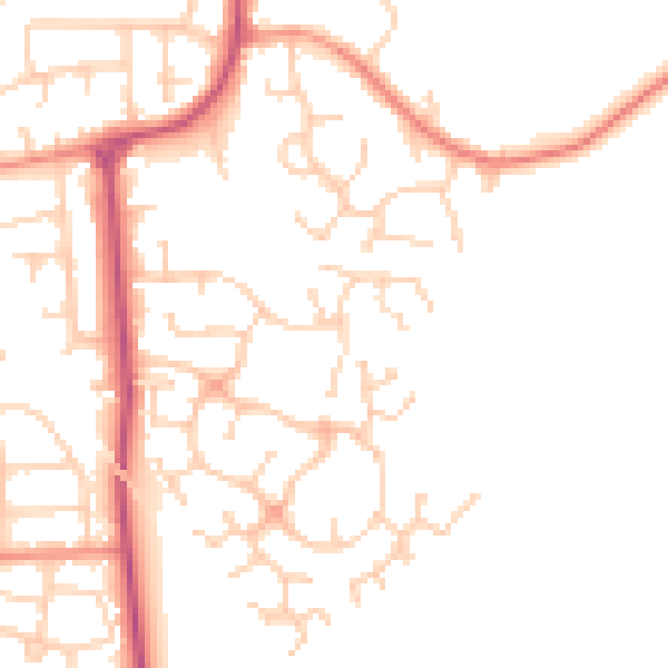 Daytime road noise heatmap for DN11 0YD