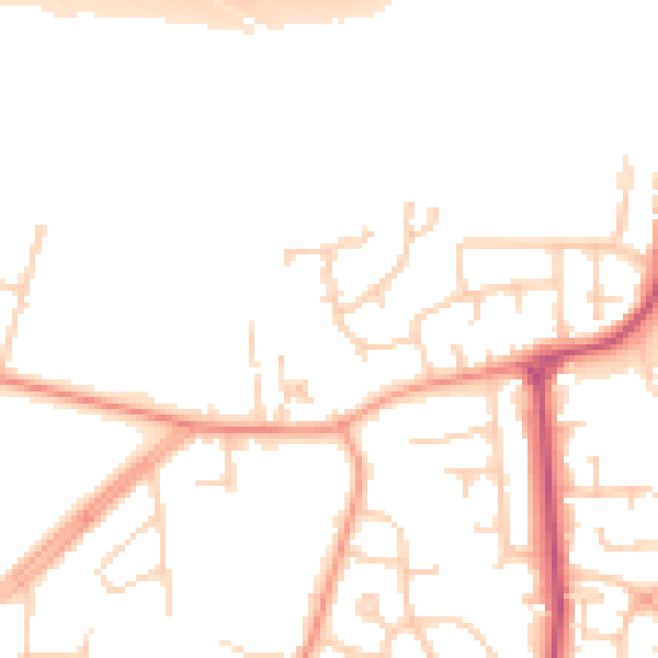 Daytime road noise heatmap for DN11 0YU