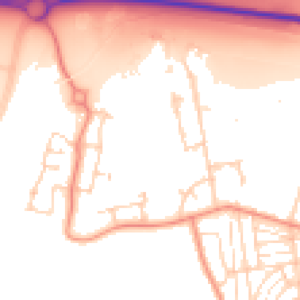 Daytime road noise heatmap for DN11 0ZD