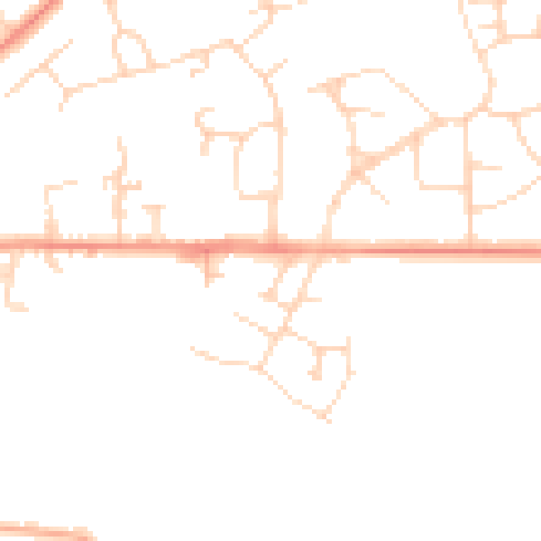 Daytime road noise heatmap for DN11 8AA