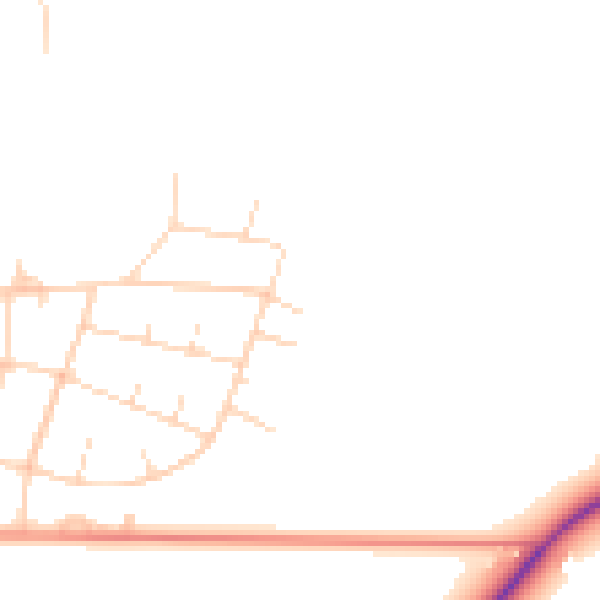 Daytime road noise heatmap for DN11 8BH