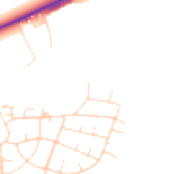 Daytime road noise heatmap for DN11 8BP
