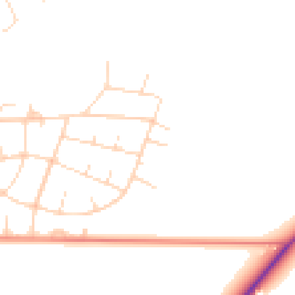 Daytime road noise heatmap for DN11 8BX