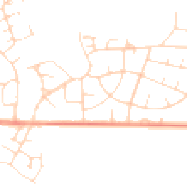 Daytime road noise heatmap for DN11 8DP