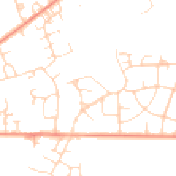 Daytime road noise heatmap for DN11 8DQ