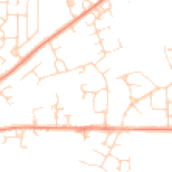 Daytime road noise heatmap for DN11 8ET