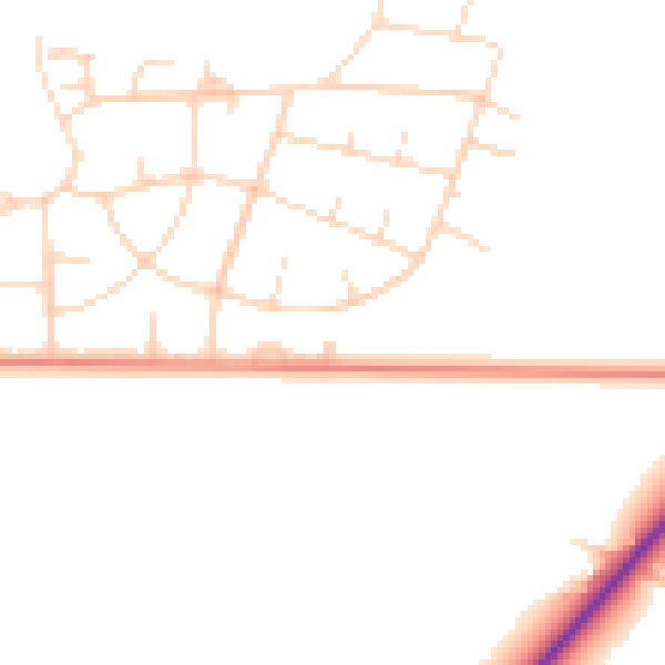 Daytime road noise heatmap for DN11 8FT