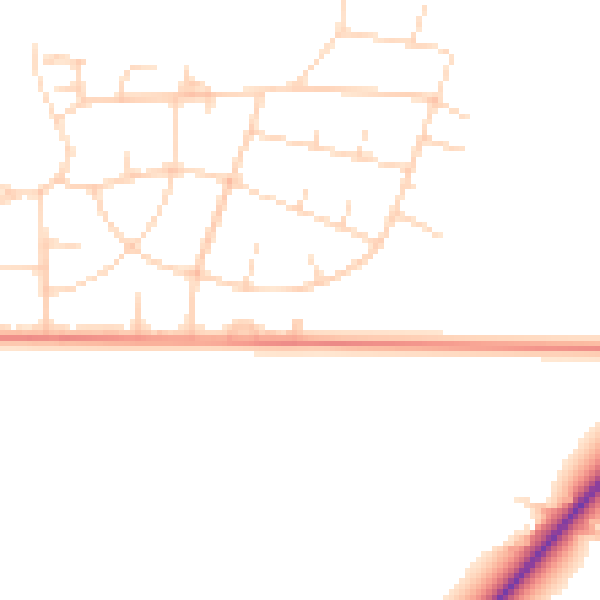 Daytime road noise heatmap for DN11 8FW