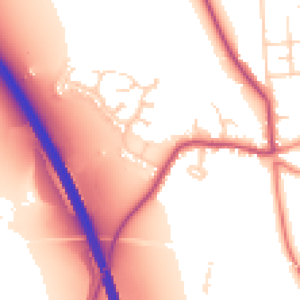 Daytime road noise heatmap for DN11 8GA