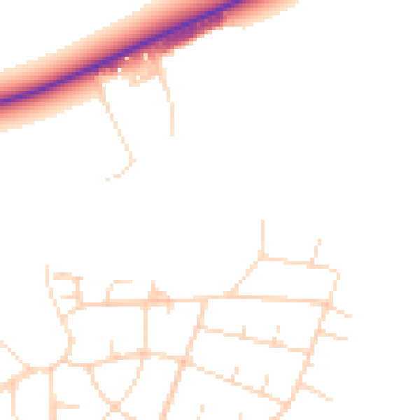 Daytime road noise heatmap for DN11 8GD