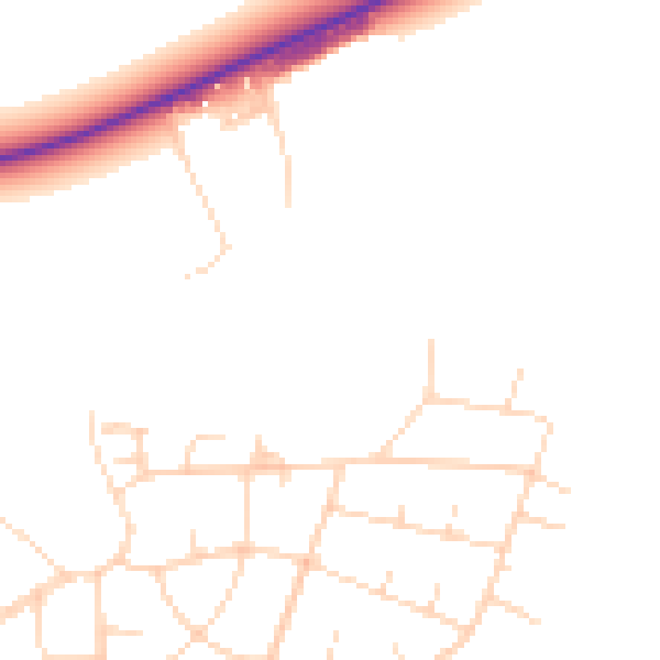 Daytime road noise heatmap for DN11 8GF