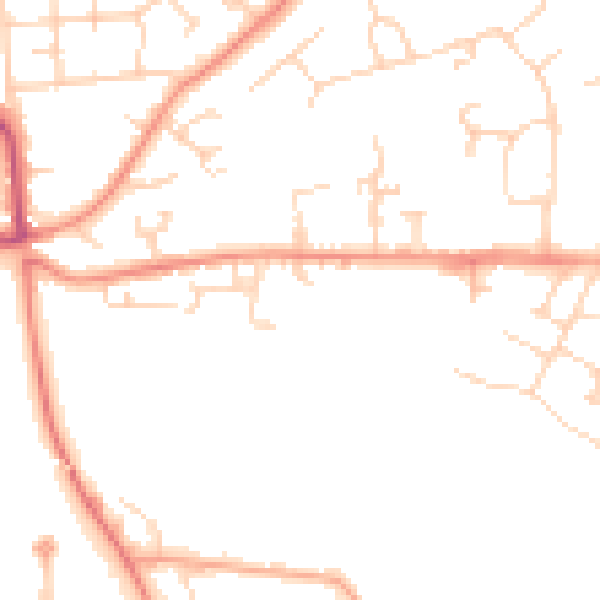 Daytime road noise heatmap for DN11 8GQ