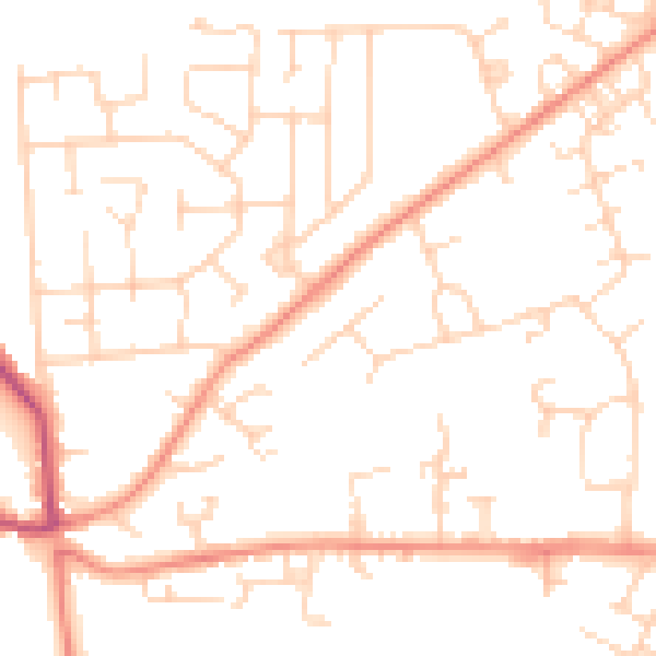 Daytime road noise heatmap for DN11 8HF