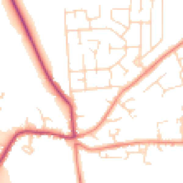 Daytime road noise heatmap for DN11 8HG