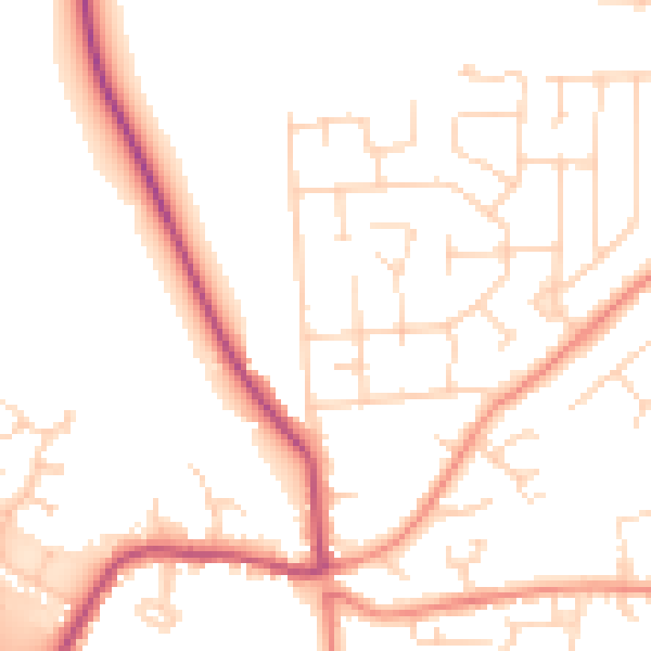 Daytime road noise heatmap for DN11 8HL