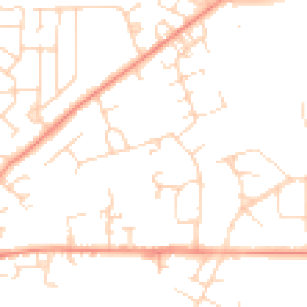 Daytime road noise heatmap for DN11 8JH