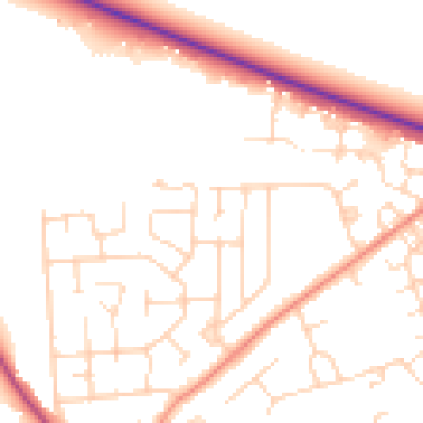 Daytime road noise heatmap for DN11 8JL