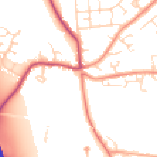 Daytime road noise heatmap for DN11 8LA