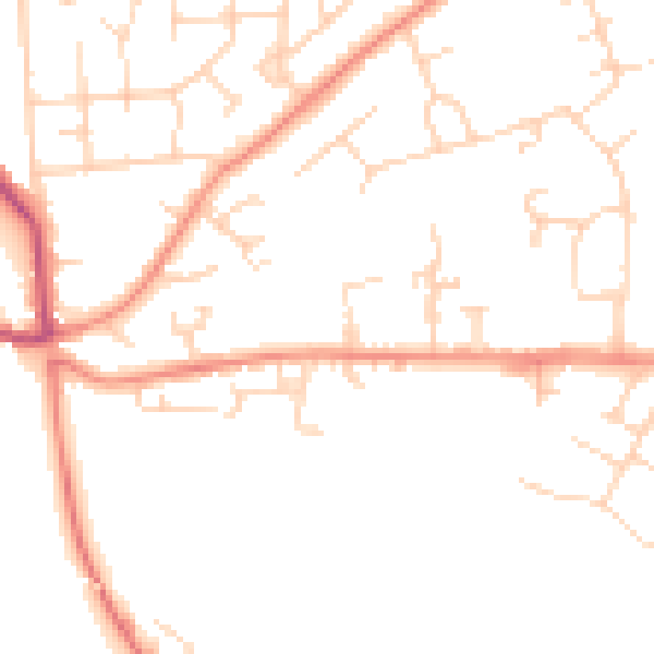 Daytime road noise heatmap for DN11 8LD