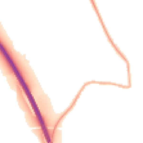 Night-time road noise heatmap for DN11 8LY
