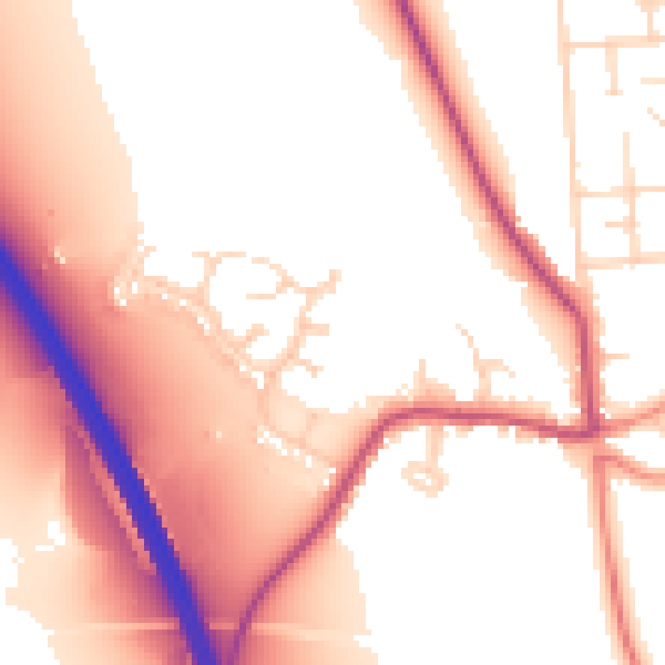 Daytime road noise heatmap for DN11 8NJ