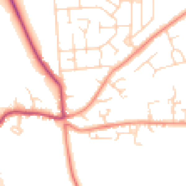 Daytime road noise heatmap for DN11 8PA