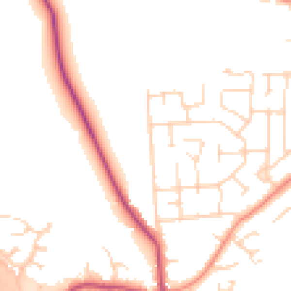 Daytime road noise heatmap for DN11 8PF
