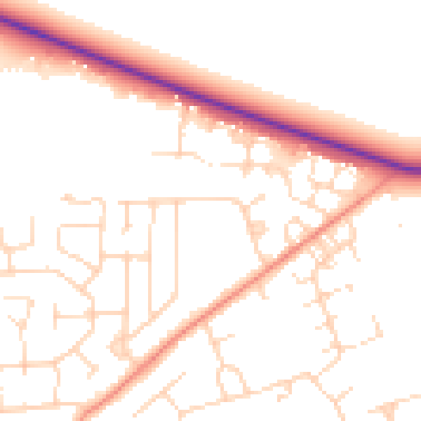 Daytime road noise heatmap for DN11 8QP
