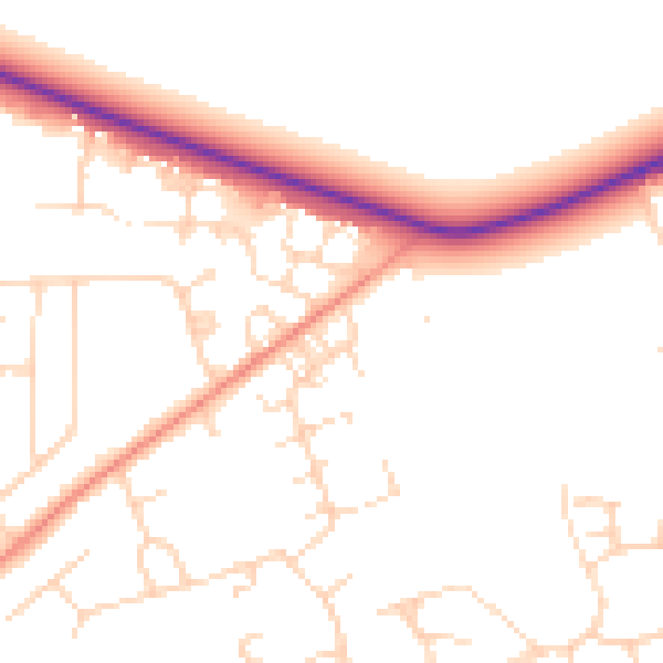 Daytime road noise heatmap for DN11 8QS