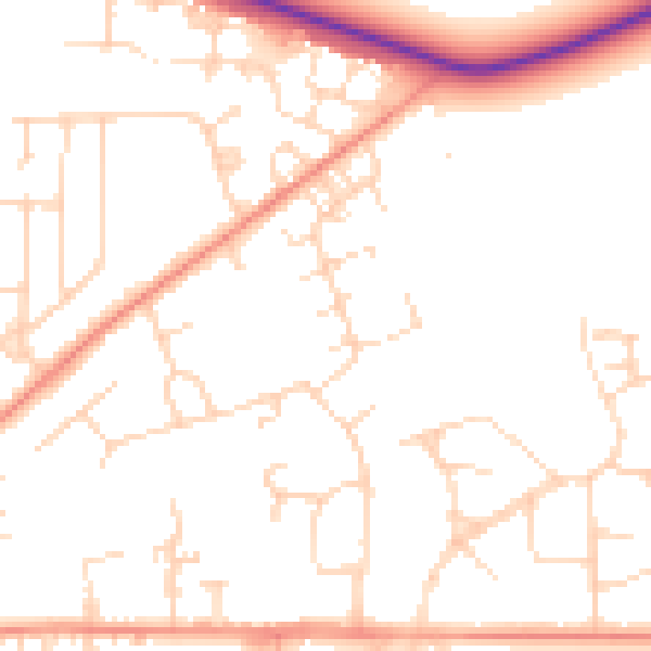 Daytime road noise heatmap for DN11 8RG