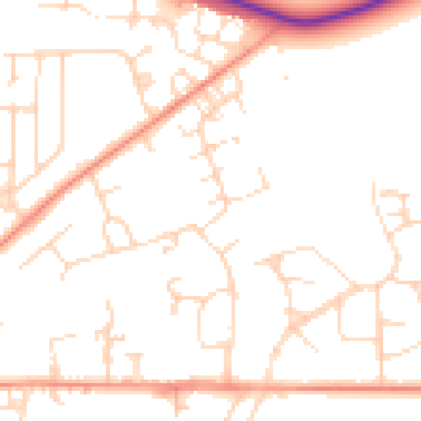 Daytime road noise heatmap for DN11 8RH
