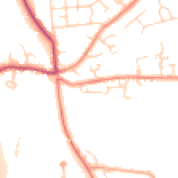Daytime road noise heatmap for DN11 8RX