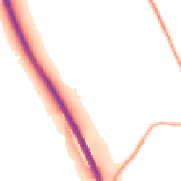 Night-time road noise heatmap for DN11 8SB