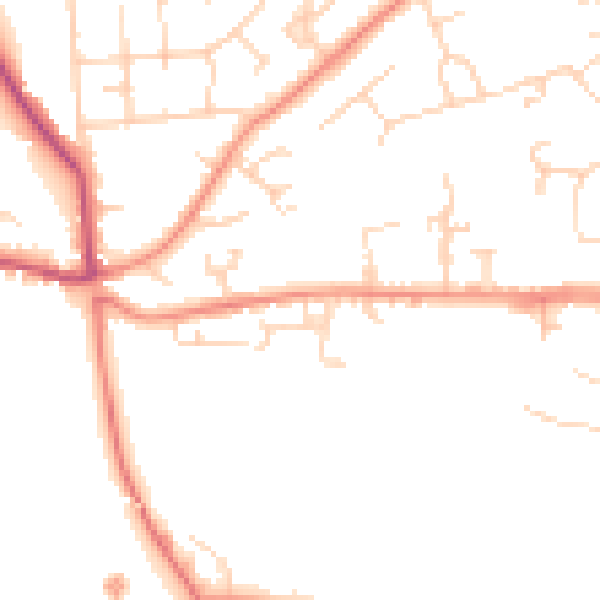 Daytime road noise heatmap for DN11 8ST