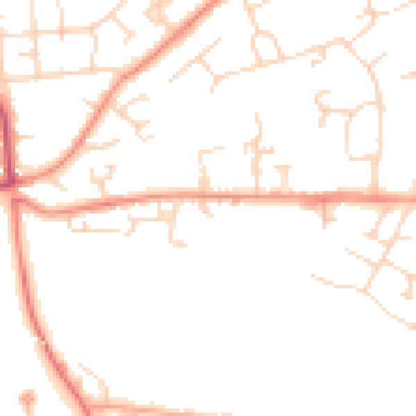 Daytime road noise heatmap for DN11 8TA