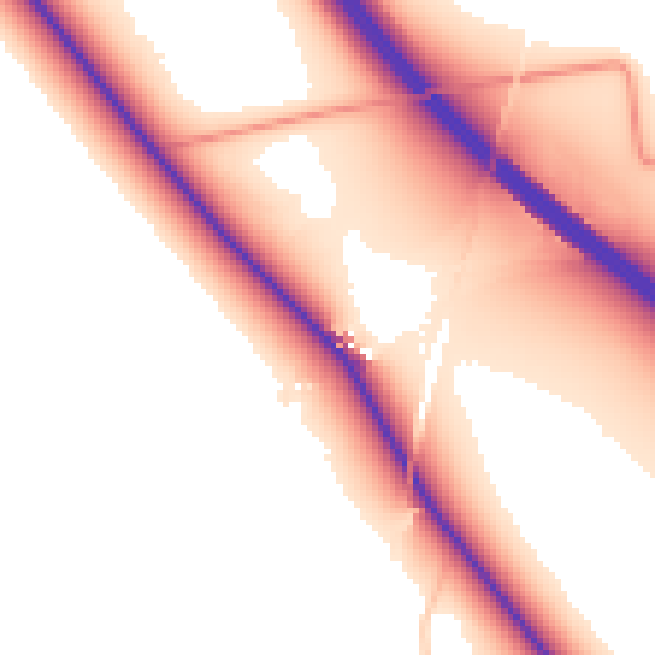 Daytime road noise heatmap for DN11 9AA
