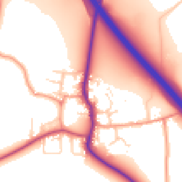 Daytime road noise heatmap for DN11 9AH