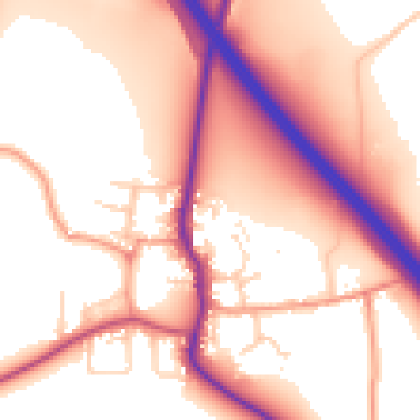 Daytime road noise heatmap for DN11 9AL