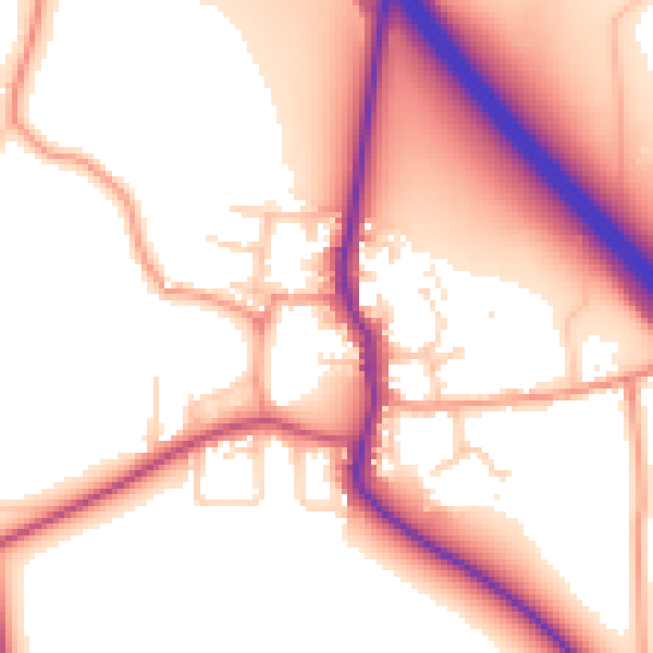 Daytime road noise heatmap for DN11 9AN
