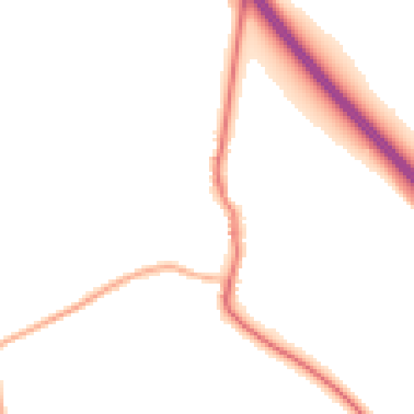 Night-time road noise heatmap for DN11 9AN
